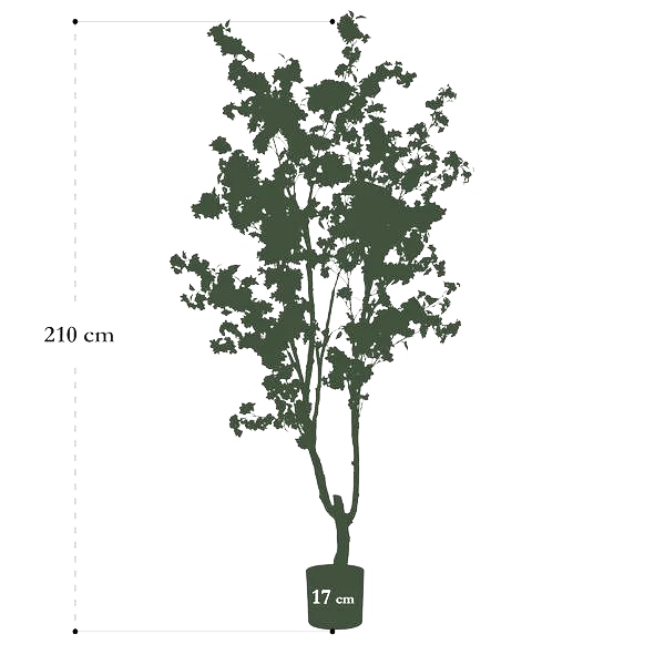 Artificial plant - Prunus - Cherry blossom - White - 210cm